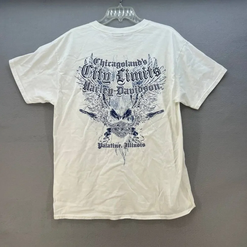 Harley Davidson Men's Chicagoland T-Shirt Size Large Short Sleeve - Picture 4 of 11